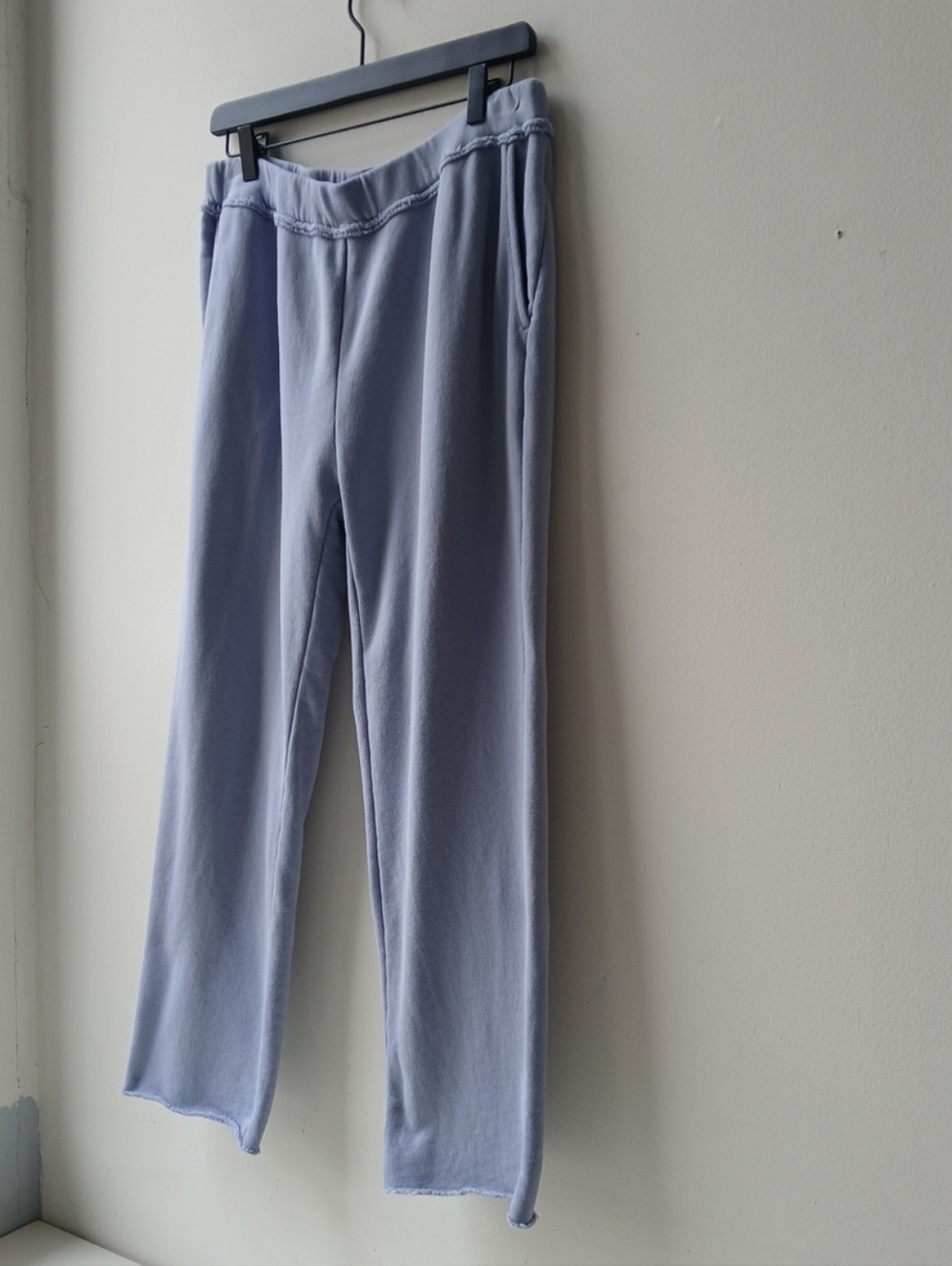 Eileen Fisher Organic Cotton Crop Sweatpants Blue Women's Medium - Picture 2 of 7